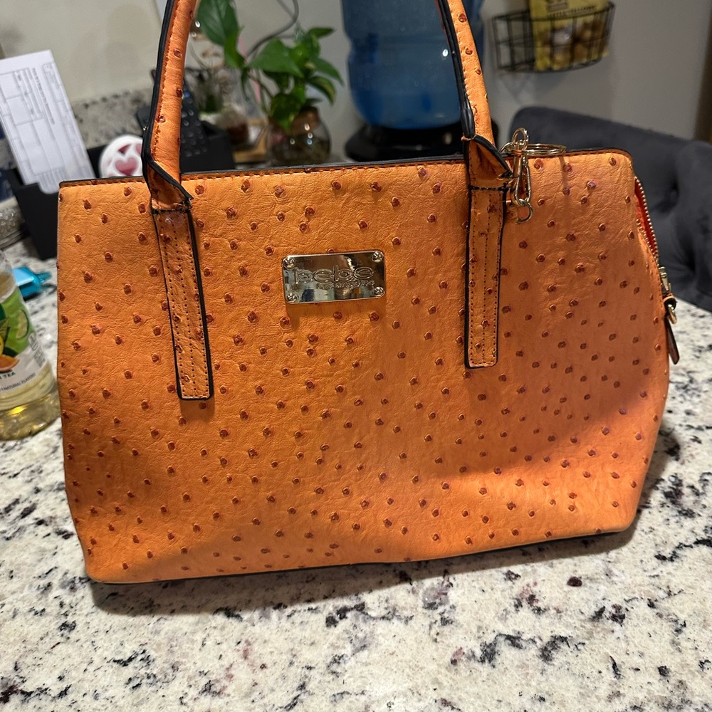 Bebe orange tote bag